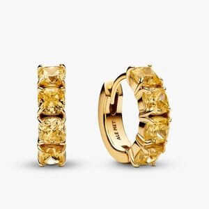 Pandora Yellow Hoop Earrings